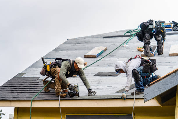 Professional Storm Damage Roof Repair technician working in Brant Rock, MA